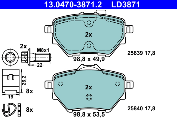 ATE Remblokset 13.0470-3871.2