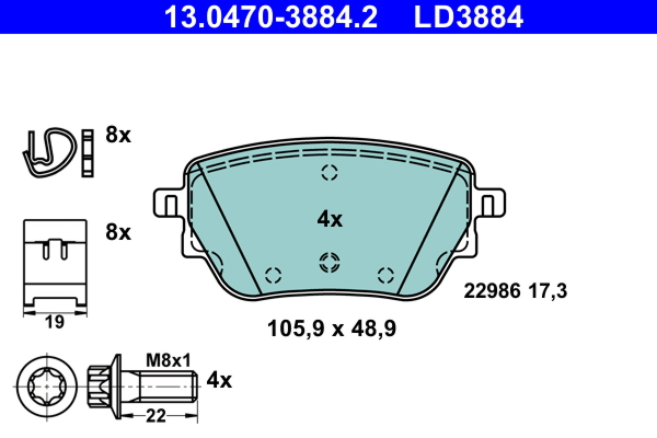 Remblokset ATE 13.0470-3884.2