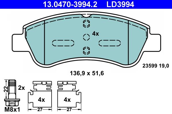 ATE Remblokset 13.0470-3994.2