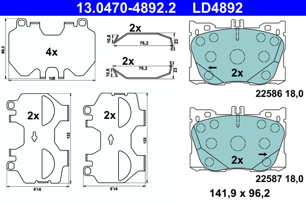 ATE Remblokset 13.0470-4892.2