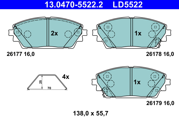 Remblokset ATE 13.0470-5522.2