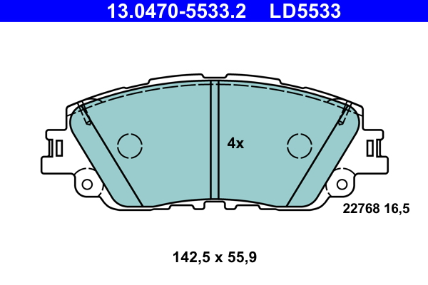 Remblokset ATE 13.0470-5533.2