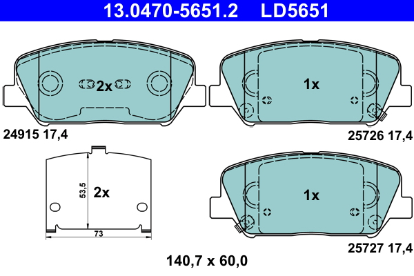 ATE Remblokset 13.0470-5651.2