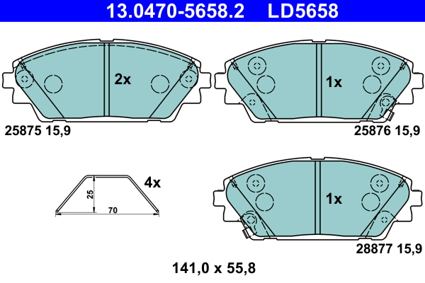 Remblokset ATE 13.0470-5658.2