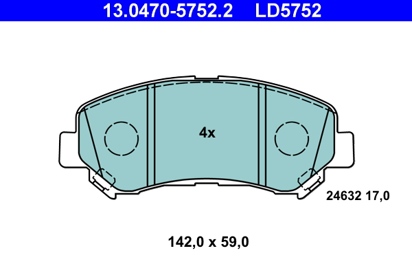 ATE Remblokset 13.0470-5752.2