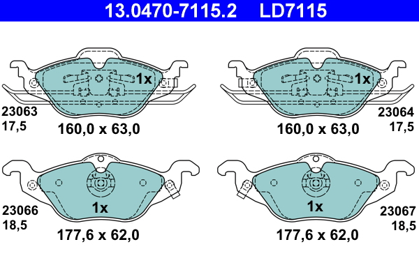 ATE Remblokset 13.0470-7115.2