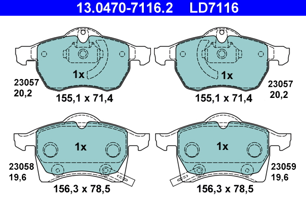 ATE Remblokset 13.0470-7116.2