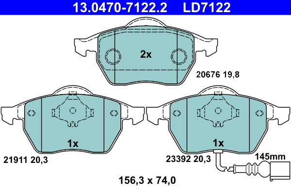 ATE Remblokset 13.0470-7122.2