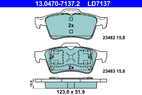 ATE Remblokset 13.0470-7137.2