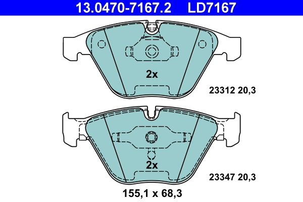 ATE Remblokset 13.0470-7167.2