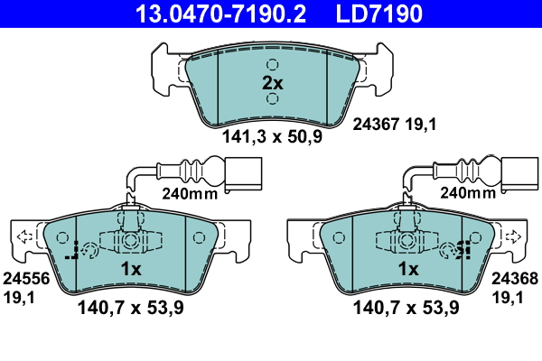 ATE Remblokset 13.0470-7190.2