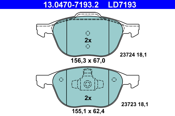 ATE Remblokset 13.0470-7193.2