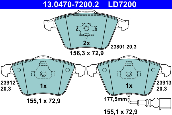 ATE Remblokset 13.0470-7200.2