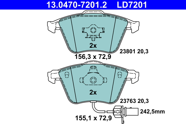 ATE Remblokset 13.0470-7201.2