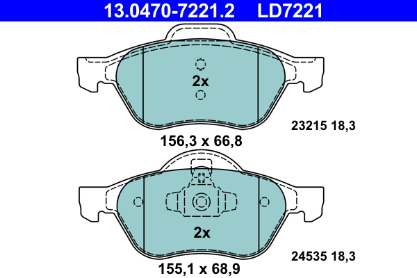 ATE Remblokset 13.0470-7221.2