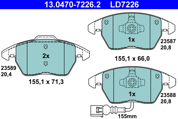 ATE Remblokset 13.0470-7226.2