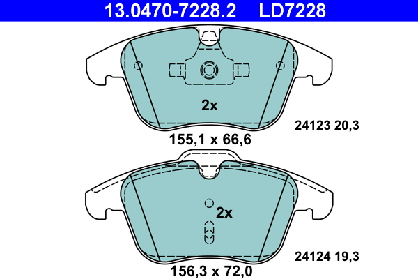 ATE Remblokset 13.0470-7228.2