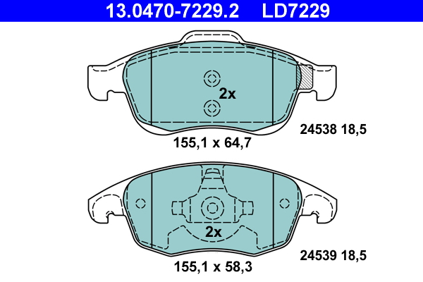 Remblokset ATE 13.0470-7229.2