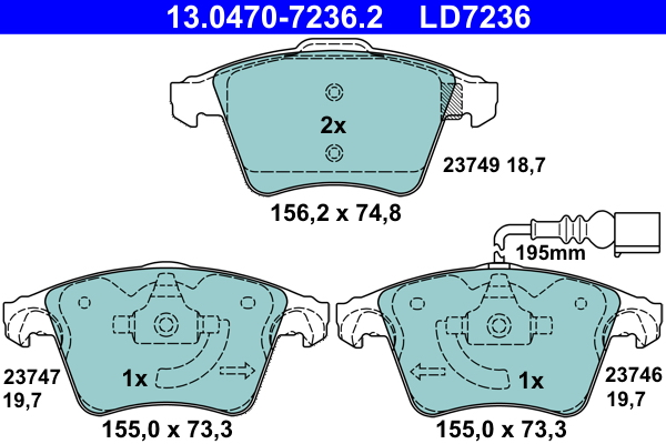 Remblokset ATE 13.0470-7236.2