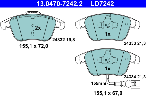 ATE Remblokset 13.0470-7242.2