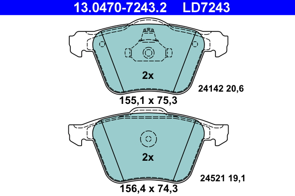 ATE Remblokset 13.0470-7243.2