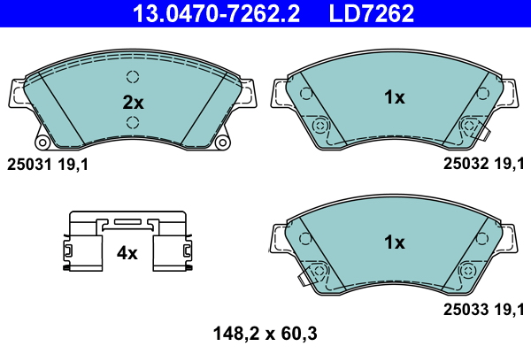 ATE Remblokset 13.0470-7262.2