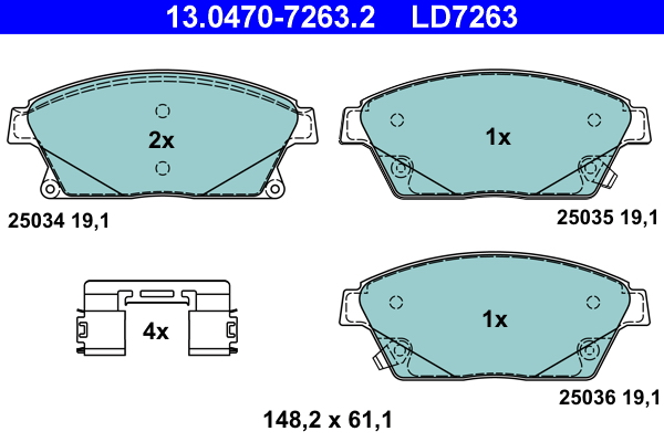 ATE Remblokset 13.0470-7263.2