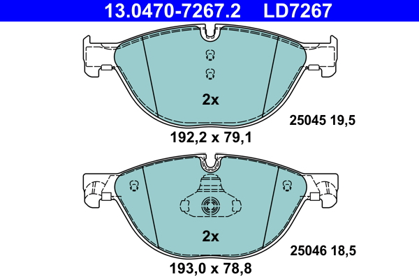 ATE Remblokset 13.0470-7267.2