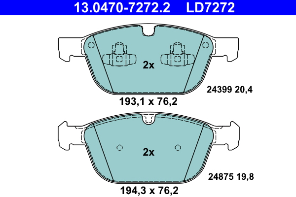 ATE Remblokset 13.0470-7272.2