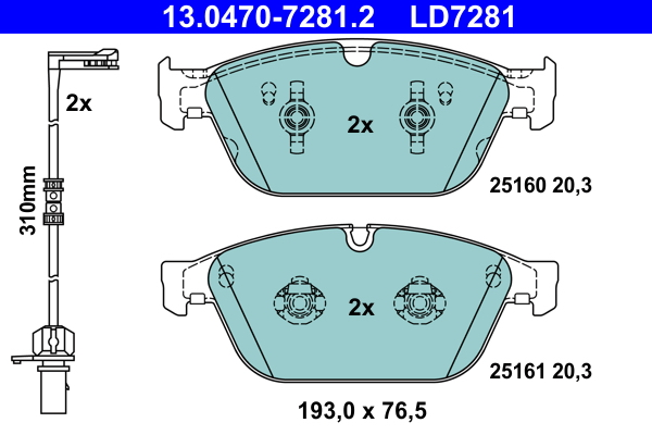 ATE Remblokset 13.0470-7281.2