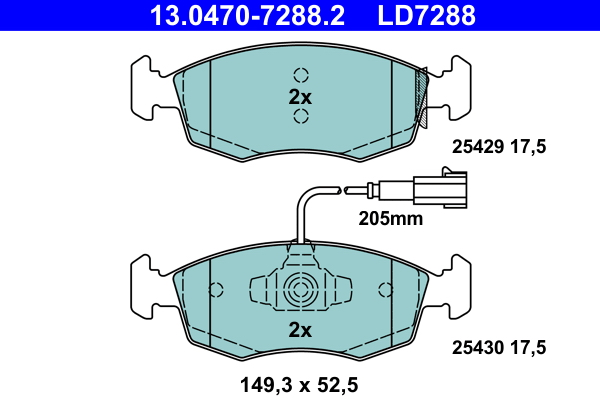 ATE Remblokset 13.0470-7288.2