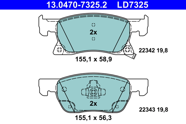 Remblokset ATE 13.0470-7325.2