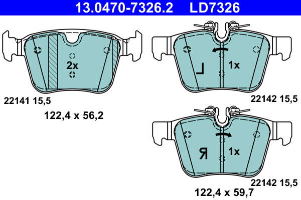 ATE Remblokset 13.0470-7326.2