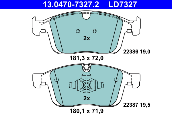 ATE Remblokset 13.0470-7327.2