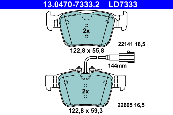 ATE Remblokset 13.0470-7333.2