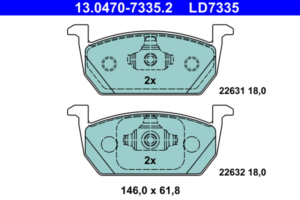 ATE Remblokset 13.0470-7335.2