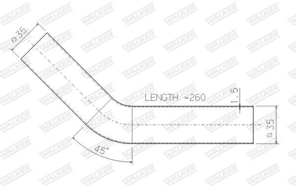 Walker Uitlaatpijp 07008