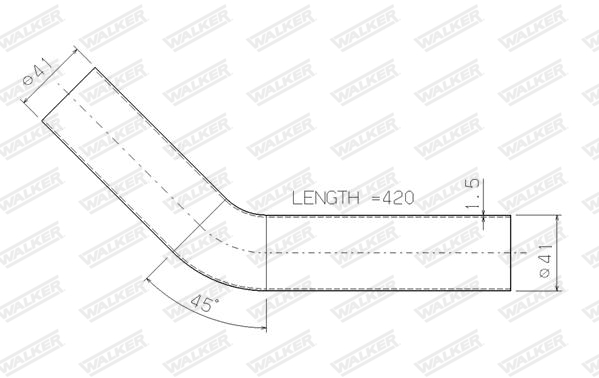 Walker Uitlaatpijp 07012