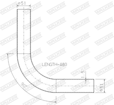 Walker Uitlaatpijp 07017