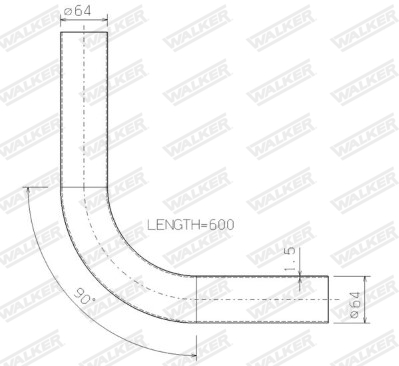 Walker Uitlaatpijp 07025