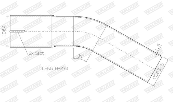 Walker Uitlaatpijp 32032