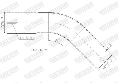 Walker Uitlaatpijp 32050