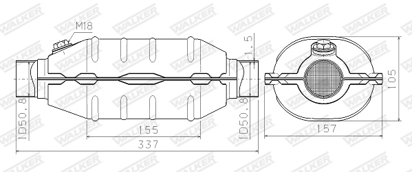 Walker Katalysator, universeel 66925