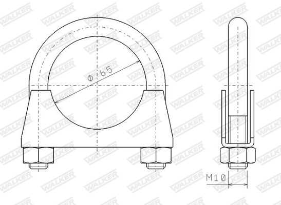 Walker Uitlaatklem 80339