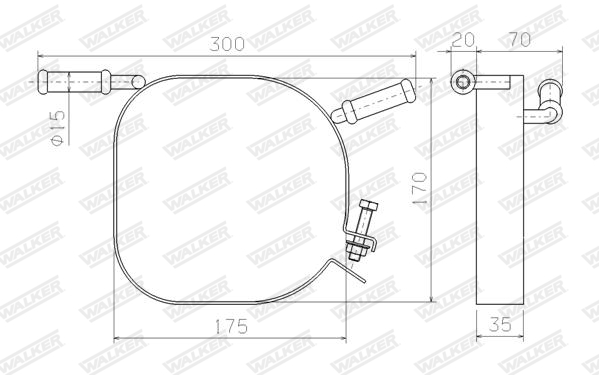 Walker Ophangrubber 80595