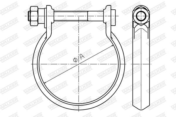 Walker Uitlaatklem 80910