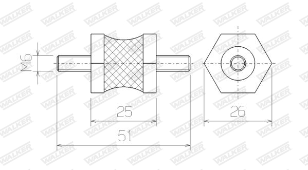 Walker Uitlaat montageset 81229