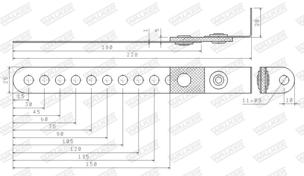 Walker Ophangrubber 81558