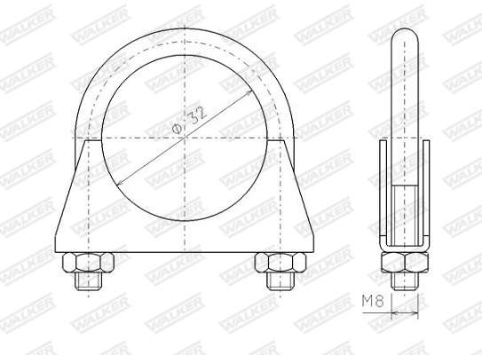 Walker Uitlaatklem 82303