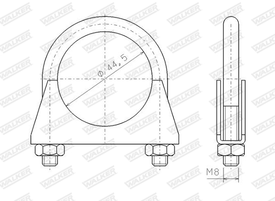 Walker Uitlaatklem 82307